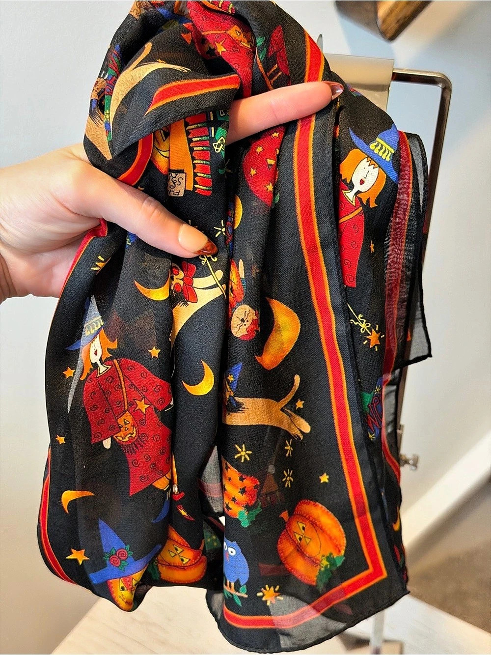 Vintage Halloween Print Scarf Bag Scarf